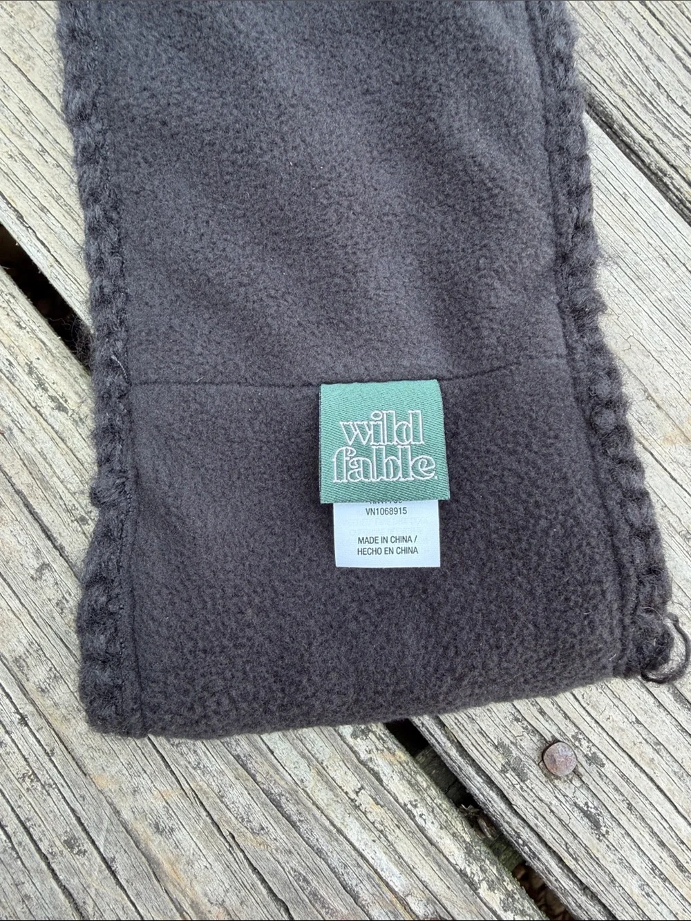 Wild Fable Black Crochet Fleece Headband, one size fits most
